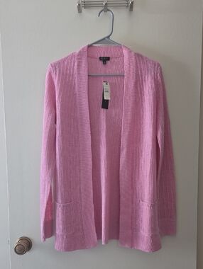 Talbots Pink Long Cardigan S